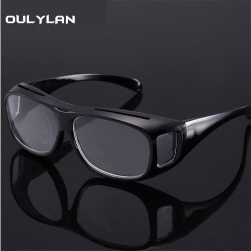 Oulylan Women Men Fashion Big Vision 1.6/1.8 times Reading Glasses Magnifies Vision Presbyopia Eyewear +250.+300