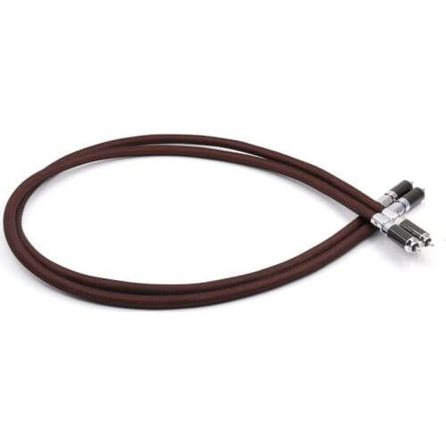 Pair 5N 99.999% pure copper RCA Interconnect Cable RCA wire with Carbon fiber RCA comnnector plug