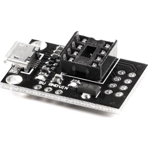 Pluggable ATTINY Development Board For ATtiny13A/ATtiny25/ATtiny45/ATtiny85 Programming Editor Micro Usb Power Connector