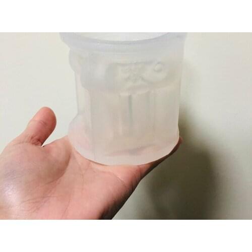 Roman Column Candle Mold Vintage Style Construction Shape Decorative Candle Silicone Molds Handmade Creative Wax Mold