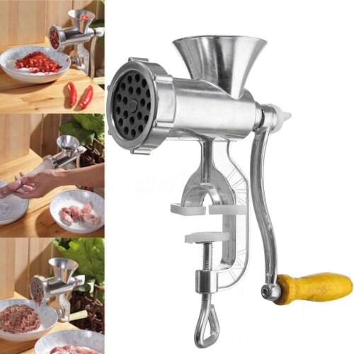 New Manual Mincer Meat Grinder Pasta Maker Hand Operated Beef Sausage Maker Kitchen Aluminum alloy