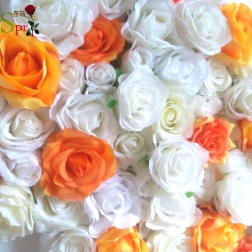 SPR Free Shipping ORANGE wedding decoration Artificial flower wall backdrop flower arrangement flower wall