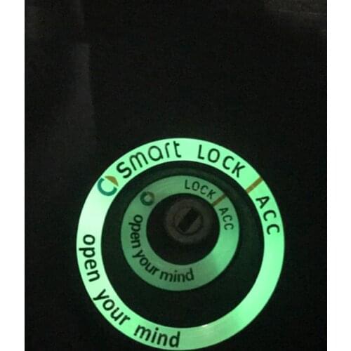 Luminous Car Ignition Keyhole Ring Sticker Key Switch Decoration Ring for Smart 453 Fortwo Forfour Car Interior Accessories