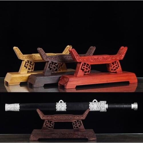 Solid Wood Carving Zhen An Determine Sword Tool Carrier Rosewood Chicken Wings Wood Second Level Ebony The Sword Rack Sword