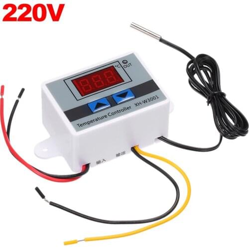 XH-W3001 Digital Microcomputer Temperature Controller LED Mini Thermostat Switch Heating/Cooling Temperature Control Switch