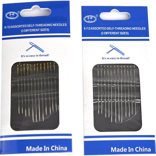 2sets Sewing needle Multi-size side opening stainless steel darning sewing household hand tool