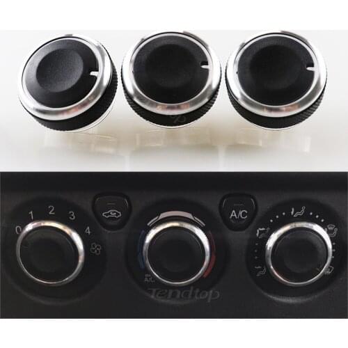 3Pcs Car Air Conditioning Climate Control Ac Knobs Aluminum Alloy For FORD FOCUS 2 MK2 Focus 3 MK3 2005-2017 Mondeo C-MAX