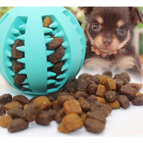 AAA Funny Pet Dog Toys Nontoxic Bite Resistant Toy Ball for Pet Dogs Puppy Dog Food Treat Feeder Tooth Cleaning Ball Chihuahua