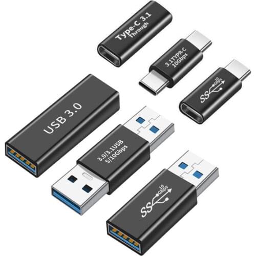 TYPE-C adapter computer socket USB 3.0 aluminum alloy male to female 3.1 type-c data transfer interface