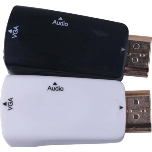 HDMI-Compatible TO VGA adapter VGA converter with audio cable Digital Analog HD 1080p For PC Laptop Tablet