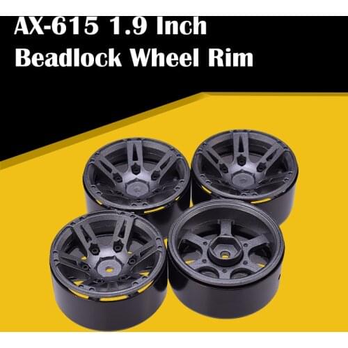 AUSTARHOBBY AX-615 4PCS 1.9 Inch Metal Wheel Rim Beadlock for 1/10 RC Rock Crawler Axial SCX10 90046 D90 D110 Traxxas TRX-4