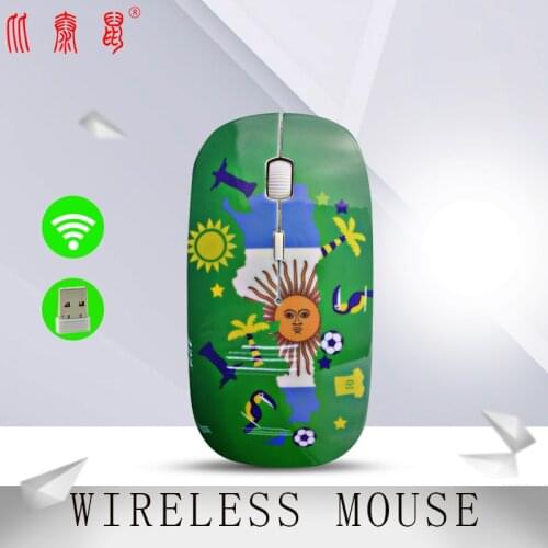 BTS-012A Flag of Argentina 2.4GHz Opto-electronic Wireless Mouse Optical Mice 1200 DPI Wireless Mouse For Computer PC