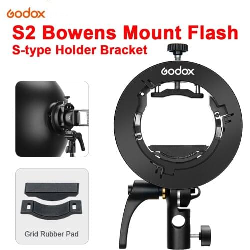 Presale Godox S2 Bowens Mount Flash S-type Holder Bracket for Godox V1 V860II AD200 AD400PRO TT685 Speedlite Flash Snoot Softbox