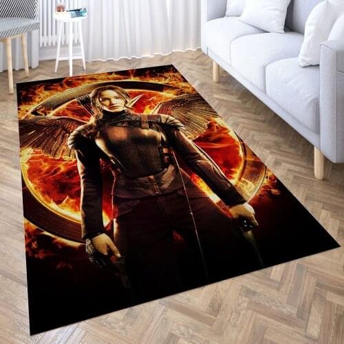 The Hunger Games Carpet for Living Room 3D Anime Cartoon Rug Gamer Teen Room Bedside Lounge Rug Kids Children Floor Mats