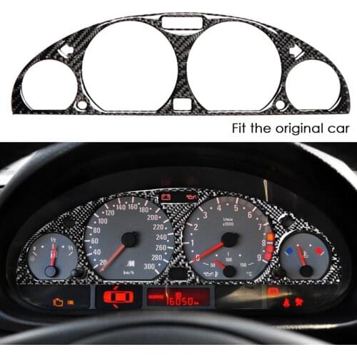 For BMW 3 E46 M3 1998-2005 Carbon Fiber Internal Instrument Panel Decorative Frame Dashboard Cover Stickers