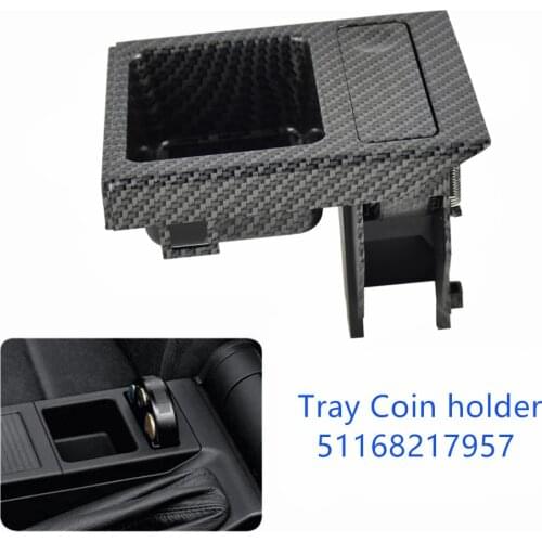 For BMW E46 3SERIES 325 328I 320I 1999-2006 Car Styling Front Center Console Storage Carbon Fiber Tray Box Coin 51168217957