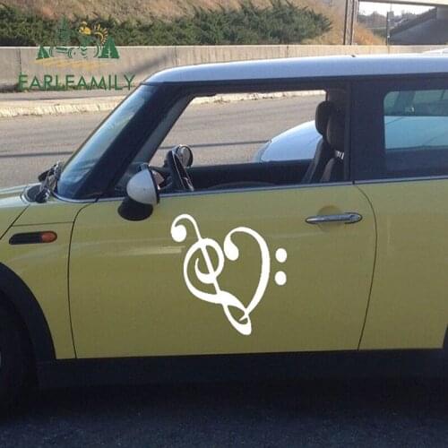 EARLFAMILY 2x Intoxicated with Heart Enjoying Beautiful Sounds of Melody Abstract Car Sticker SUV Door Side Vinyl Decal 9 Colors