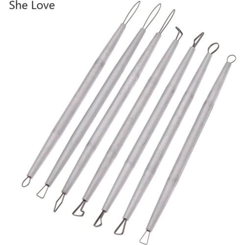 Chzimade 7Pcs/lot Stainless Steel Polymer Clay Modeling Tools Pottery Ceramic Sculpting Carving Handmade Tools