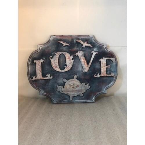 Art lettering birds nautical themed wooden wall decor size picture vintage home office living room painting decoration