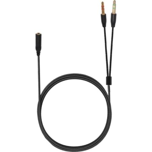 T3EE For -Razer Earphone Cable Headphone Adapter Splitter Headset Microphone For -Razer Electra/Kraken PRO 7.1