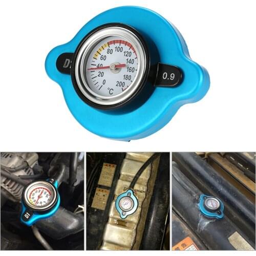 KKMOON 0.9 Bar Thermostatic Radiator Cap Cover with Water Temp Temperature Gauge for Truck Forklift Trailer