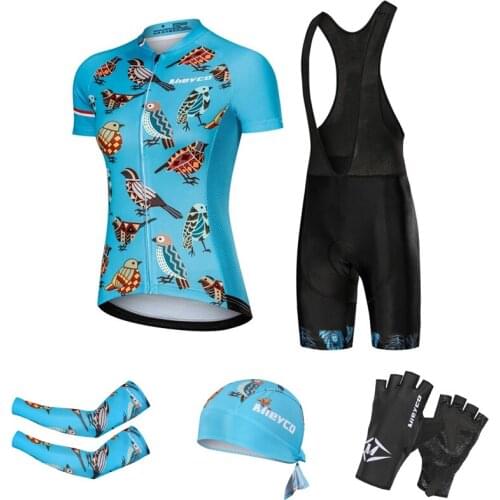 Mieyco Cycling Jersey Set Roupa Ciclismo Feminina Quick Dry Clothing Short Sleeves 5D Gel Pad Pro Team MTB Road Bicycle Clothes