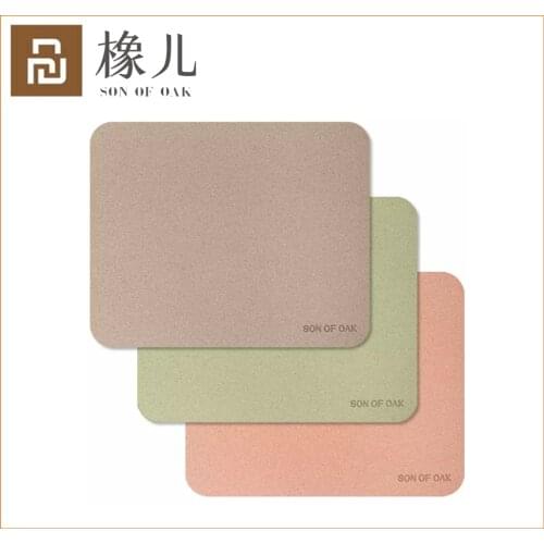 Youpin Natural Oak Mouse Pad Mat Refreshing Skin-friendly Smooth Surface Anti-slip Waterproof Laptop Mousepad 21*26cm Easy Carry