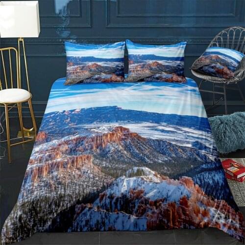 A Cool Winter Day Quilt Cover Pillowcase 3Piece Comforter Bedding Set With Pillow Case Single Double Duvet Cover Home Decora