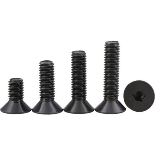 M4 M5 M6 M8 M10 Black Countersunk Head Hex Socket Screws Allen Bolts DIN7991 High Tensile Grade 10.9 Carbon Steel