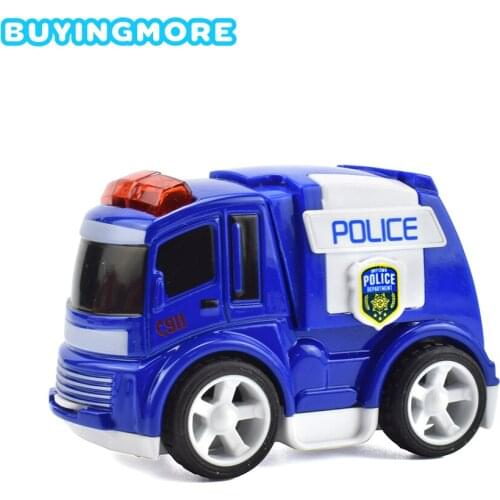 Police Mini Car Toys for Boys Alloy Plastic Model Vehicles Diecast Inertial Pull Back Cars Toys for Children Funny Novel Gifts