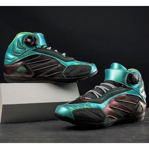 Fashion Professionl Off-Road Shoes Men Motorcycle Boots Outdoor Breathable Non-Slip Motorcycle Racing Shoes Man Cycling Sneaker