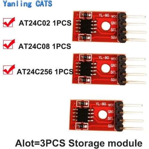 Storage module EEPROM Expansion board AT24C256 AT24C02 AT24C08 I2C interface Microcontroller for STM32 51 Arduino