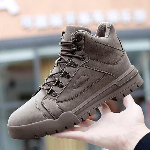 Mens Sneakers Casual Men Casual Boots Outdoor Footwear Winter Mens Shoes 2020 Leather For Man Fashion Sports Leisure