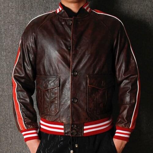 US Air Force Cow Leather Jacket Autos Trench Coat Automotive Mens Genuine Leather Jacket Spring Autumn Plus Size Streetwear A800