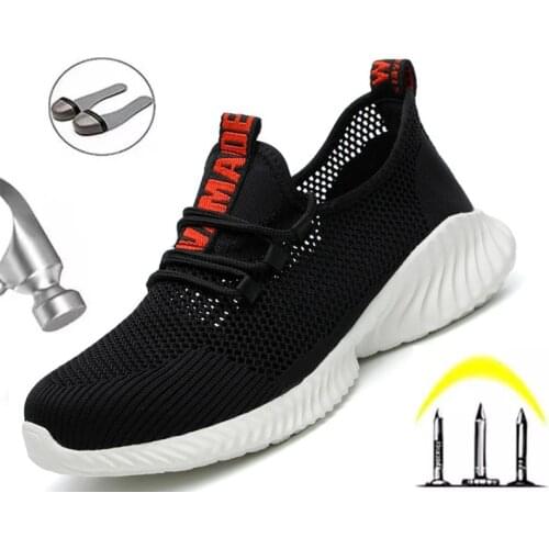 Chaussures de sécurité indestructibles pour hommes, chaussures de travail à bout en acier, baskets de Construction