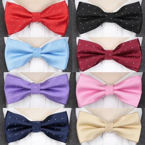 IHGSNMB Bowtie Solid Fashion Men Bow Tie Necktie Adjustable Butterfly Double Deck Neckwear Luxurious Bowtie Dress Shirt Ties
