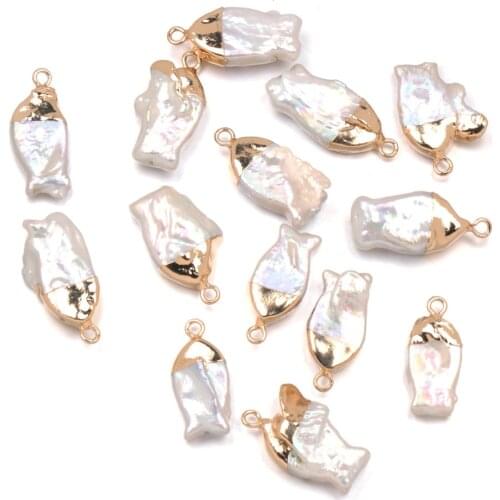 Natural Freshwater Pearl Pendants irregular shape Charms Pendants For jewelry making DIY Necklaces Bracelet earrings Accessories
