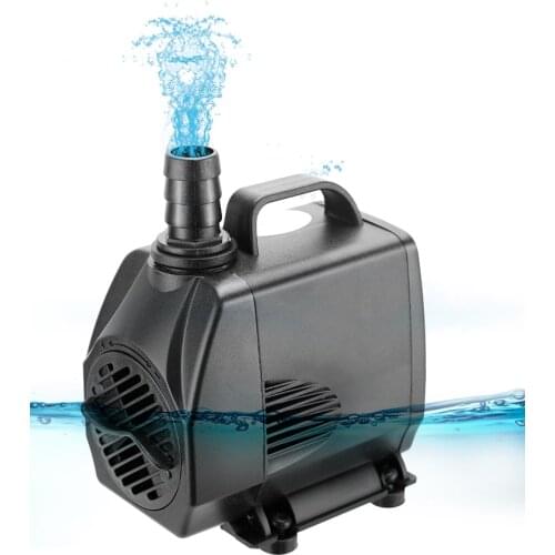 4500L/H 95W Submersible Pump 4.5m High-lift Ultra-quiet Water Pump 1.8m Power Cord Fountain Pump 2 Nozzles for Pond Aquarium