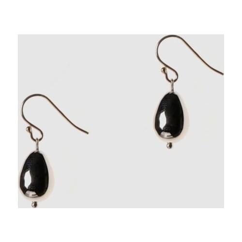 Amorita boutique silver925 mirror surface beans Earrings