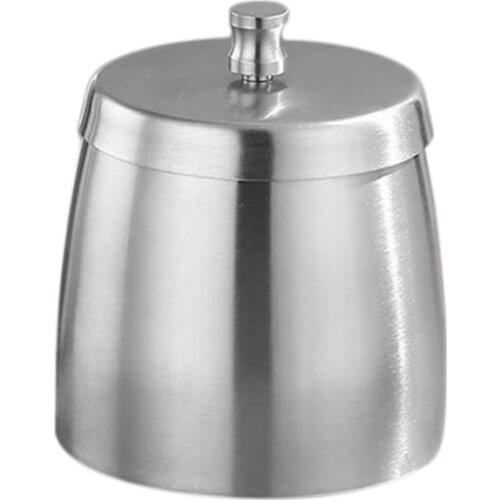 Outdoor Ashtray with Lid for Cigarettes Stainless Steel Windproof Rainproof Ashtray for Outside Home Table Bar KTV