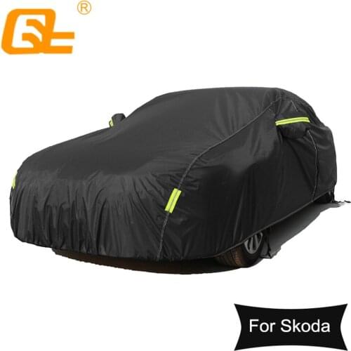 Universal Waterproof Full Car Covers Outdoor sun uv protection dust rain snow protective for skoda octavia yeti rapid fabia