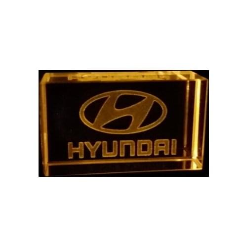 Modern Hyundai crystal + metal USB flash drive pendrive Custom Logo 4GB 8GB 16GB 32GB 64GB 128GB External Storage memory stick