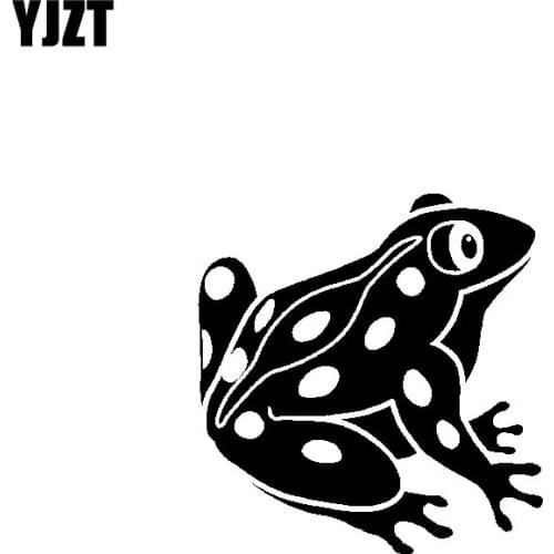 YJZT 15CM*15.6CM Lovely Toad Bullfrog Original Delicate Vinyl Decal Nice Car Sticker Black/Silver C19-0991