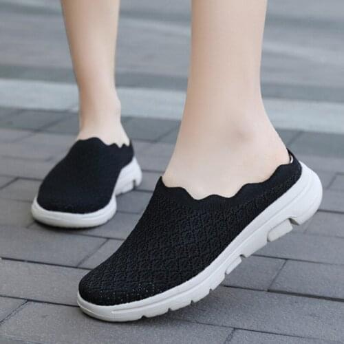 Sneakers Flat Shoes Women Shoes Slip On Sneakers Women Casual Breathable Mesh Sock Big Size 2021 Fashion