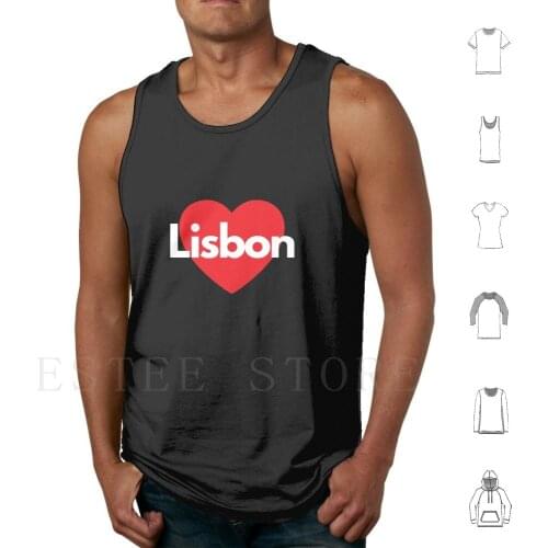 Heart Lisbon ( Portugal Capital ) Tank Tops Vest Cotton Lisbon Lisboa Portugal Portugal Travel Travel To Portugal Flights To