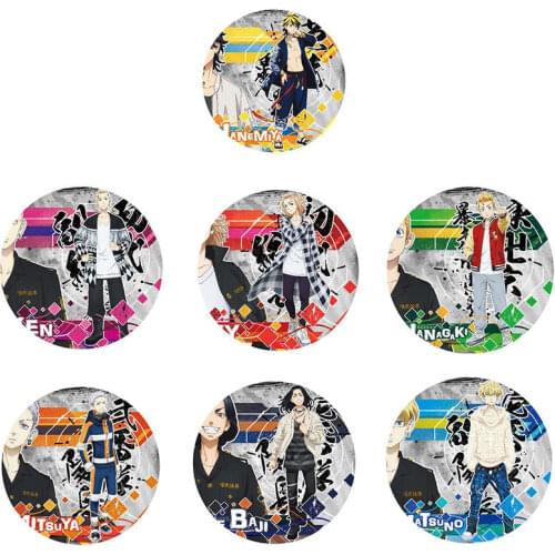 1pcs 58mm Tokyo Revengers Metal Badge Anime Cosplay Accessories Fashion Brooch Fans Collection