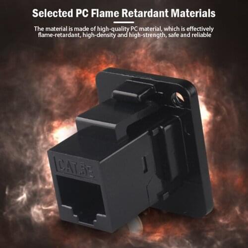1PC RJ45 Socket Cat6 Panel Mount Network Ethernet Extension Interface Adapter Connectors