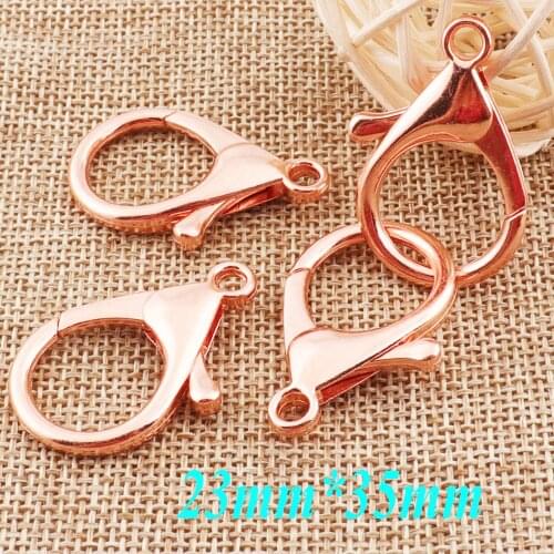 10 pcs Rose Gold Lobster Clasps Bag Strap Handbag Snap Purse Purse Strap Handbag Snap Purse Hook Jewelry findings 35mm*23mm