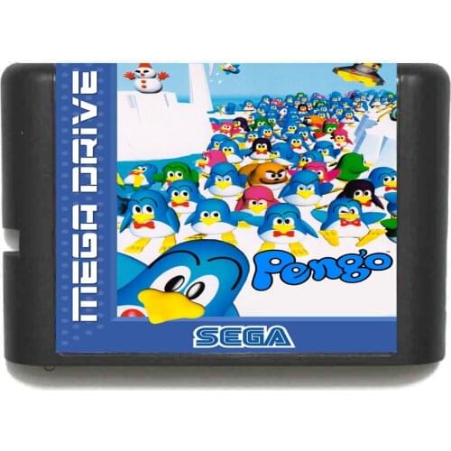 Pengo 16 bit SEGA MD Game Card For Sega Mega Drive For Genesis