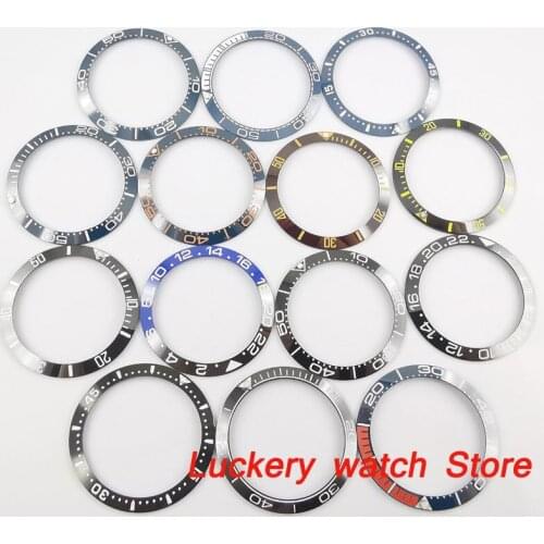 38mm Ceramic Bezel fit for 40mm GMT Watch Ceramic Bezel for Parnis 40mm Automatic Watch -Q40